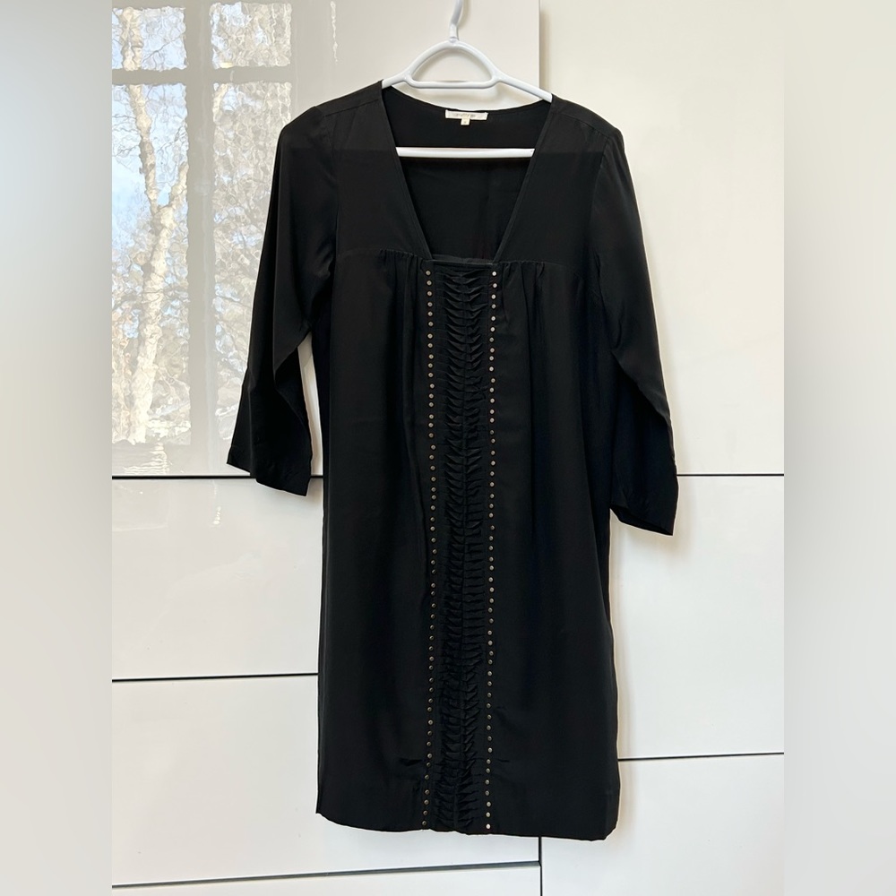 100% silk Matty M loose dress with studs